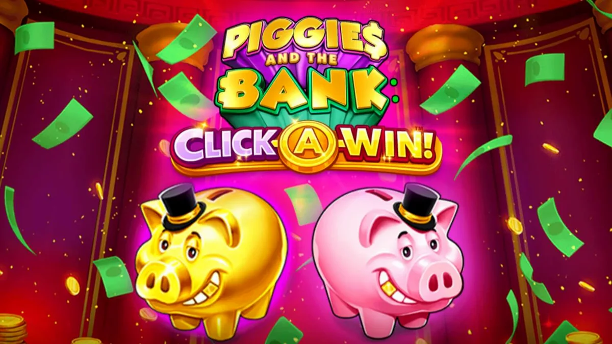 Piggies and the Bank: Click-A-Win slot gameplay interface